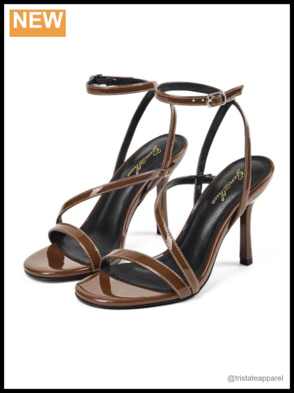 Women's Strappy Stiletto Heeled Sandals Open Toe Ankle Strap Dressy Party